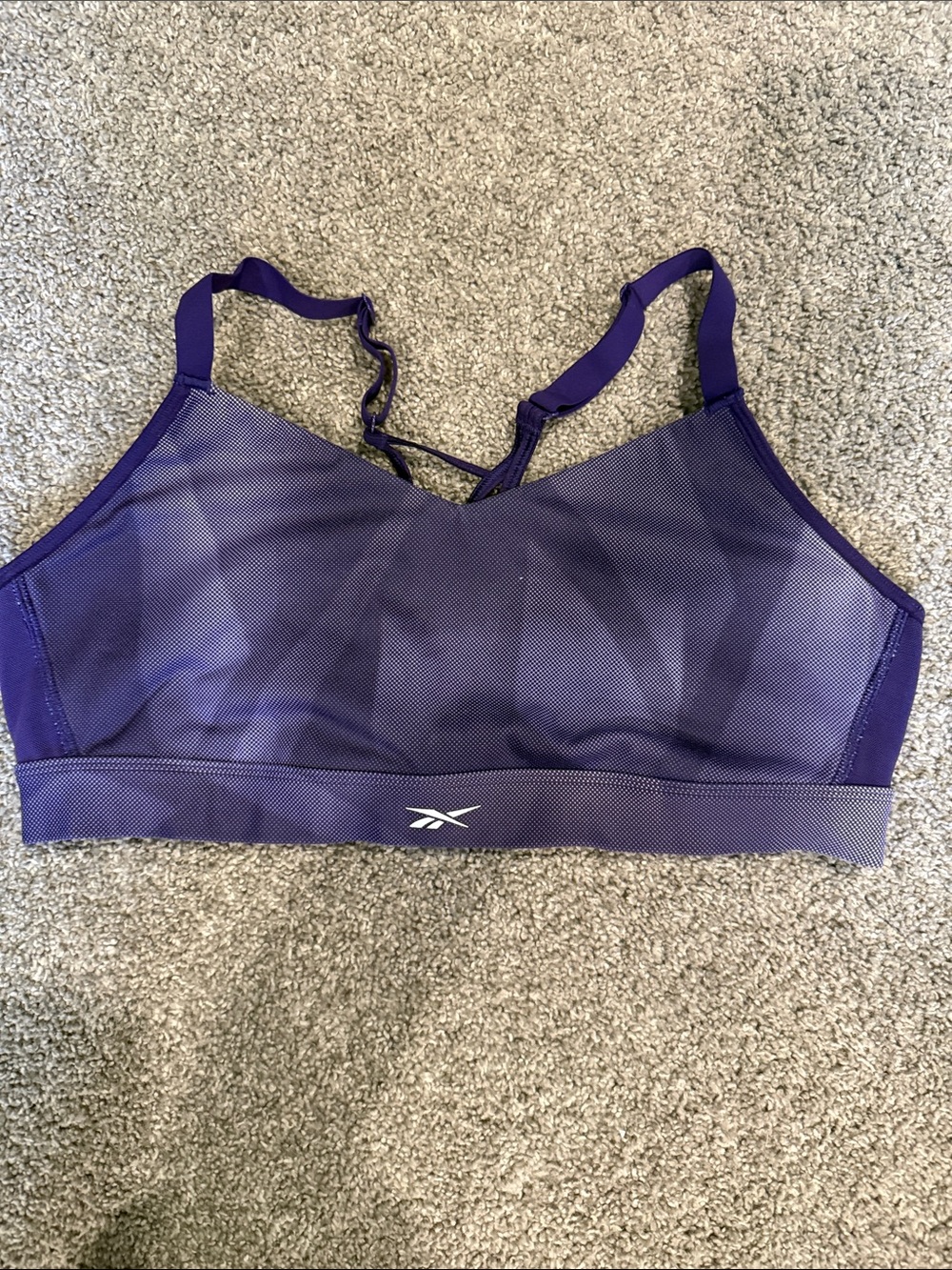 Reebok Deep Purple Strappy Light Support Sports Bra